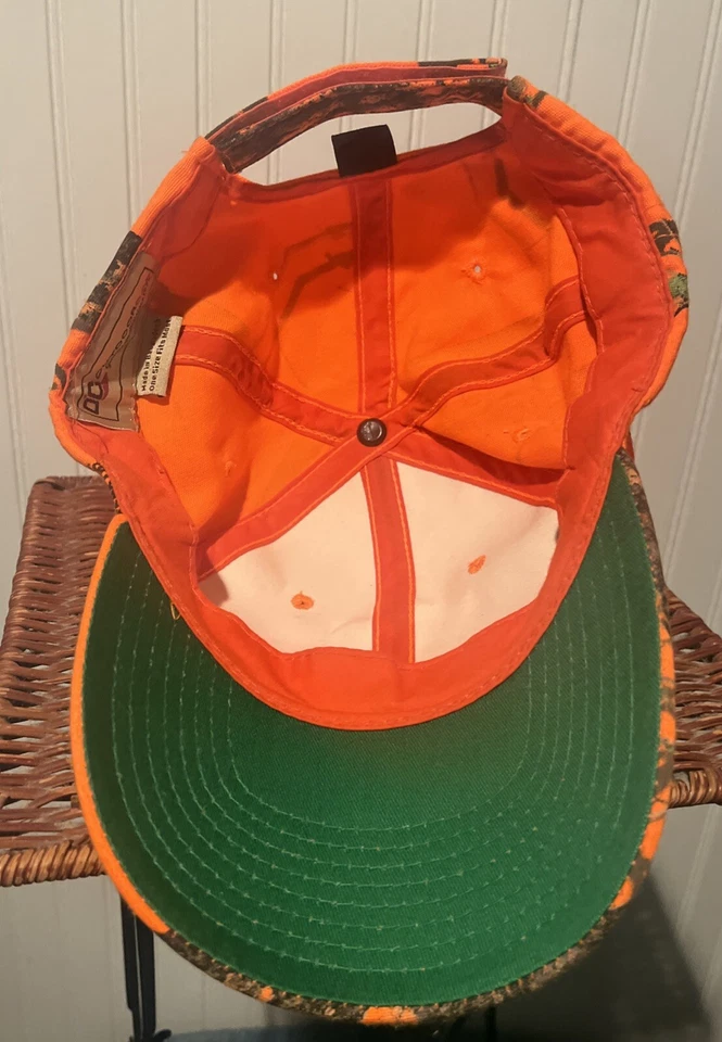 Шляпа дорожная OC оранжевая камуфляжная настоящая с регулируемым ремешком - Изображение 4 из 4