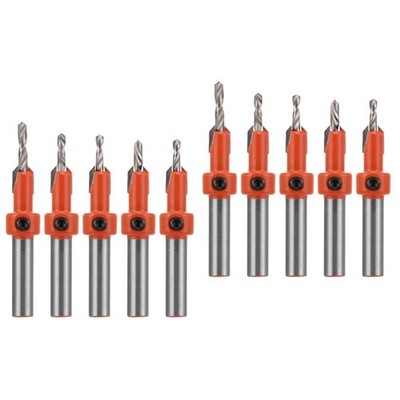 10 Stück Fasenzähler Bit HSS Bohrer Kegelbohrer mit 5 stücke HEX-Schlüssel