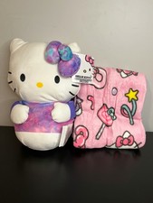 Hello Kitty Character Cloud Pillow  Throw Set NWT Sanrio
