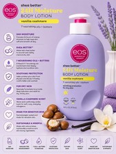 eos Shea Better 24H Moisture Body Lotion,Vanilla Cashmere, for Dry Skin,16 oz