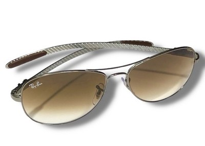 Ray Ban RB8301 Carbon Fiber Gunmetal Brown Gradient