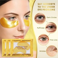 8x Collagen Eye Mask 24k Gold Under Eye Gel Pad Anti Aging Anti Wrinkle 4 Pairs