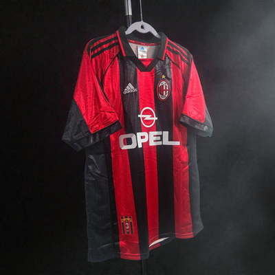 AC MILAN HOME 1998/1999 - RETRO JERSEY - SOCCER - MALDINI # 3