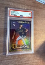 2024 Topps Holiday Kyle Nicolas RC #408 PSA 9 Mint Pirates Rookie ❄️🔥
