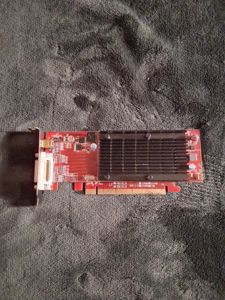 Used Red Vision Tek 6350 1gb Dms Pcie Graphics Card Model Pn 6350dms1gpc - Image 2 of 3
