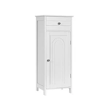Bathroom Floor Cabinet W/ Drawer 2 Adjustable Shelves For Living Room Storage