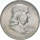 1949 Franklin Half Dollar AU 90% Silver *2396