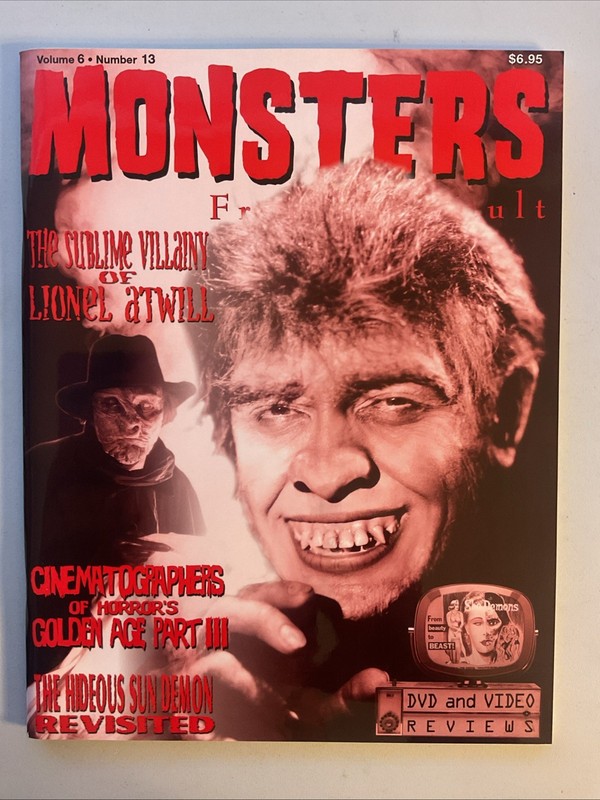 Monsters From the Vault #13 2001  Lionel Atwill Nan Peterson Bob Burns