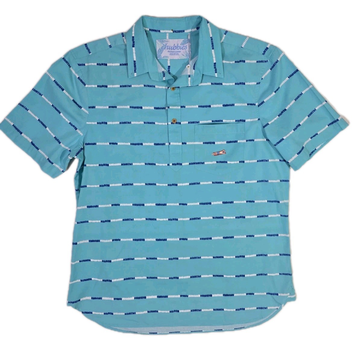 Chubbies Swimming Pool Pattern Popover Short Slee… - image 2