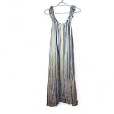 LOFT Striped Ruffle Strap Maxi Dress Size Small