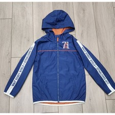 Walt Disney World Parks Mickey Mouse Hooded Windbreaker Jacket Kids Medium Blue