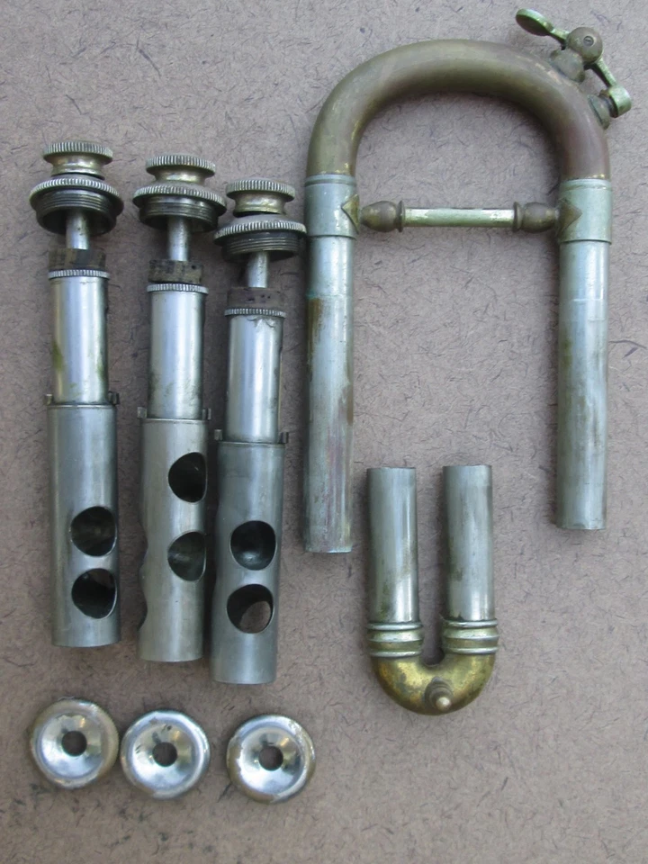 Trompeta profesional vintage rara - Buffet-Crampon Paris - ¡JUEGO DE VÁLVULAS Y 2 DIAPOSITIVAS! Foto 3 de 3