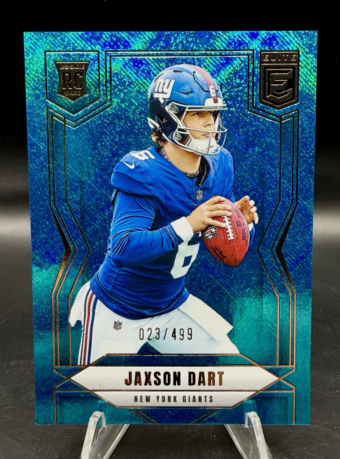 2025 Donruss Elite JAXSON DART Teal Matrix /499 Rookie RC #103 NY Giants