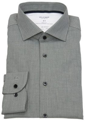 OLYMP Hemd Level 5  24 / Seven Shirt Print schwarz / grün