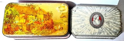 ZWEI x VINTAGE DOSEN zum RESTAURIEREN MACFARLANE LANG, COTTAGES & CARRS, BÜSTE - MESSE