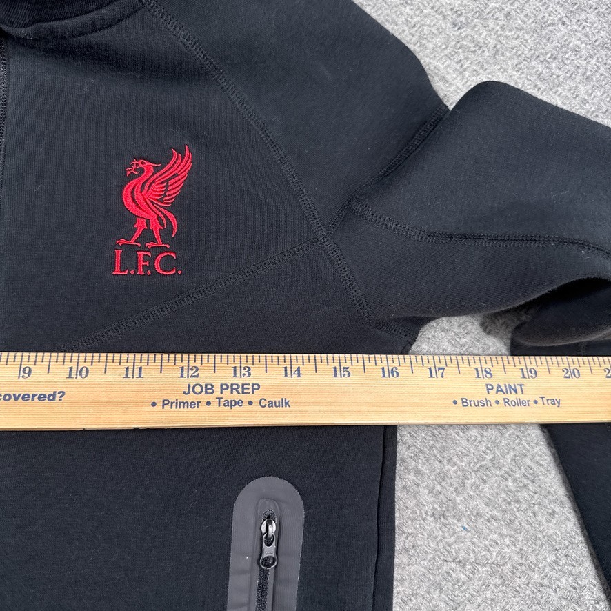 Nike Tech Fleece Hoodie Youth Medium M Black LFC Liverpool Full