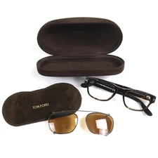 TOM FORD Superb condition TF5276 053 Clip-on sunglasses glasses dark w/Case JP