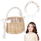 Streukorb Hochzeit Geflochten Mit Henkel Gewebter Geflochtener Blumenkorb