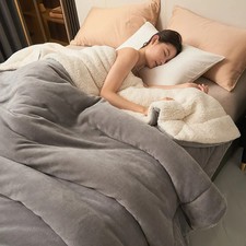 Plüsch Winterdecke Doppellagig aus Flanell weich warm für Sofa und Bett