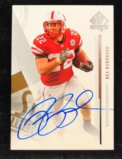 2013 SP Authentic Rex Burkhead Rookie #30 On Card Auto Nebraska RC. rookie card picture