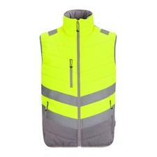 Regatta yellow high visibility two tone thermal work bodywarmer TRB202