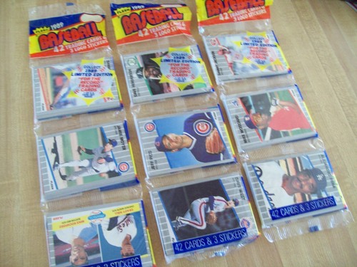 (3) 1989 Fleer Rack Packs Possible Griffey Jr. RC Randy Johnson Billy Ripken - Picture 2 of 5