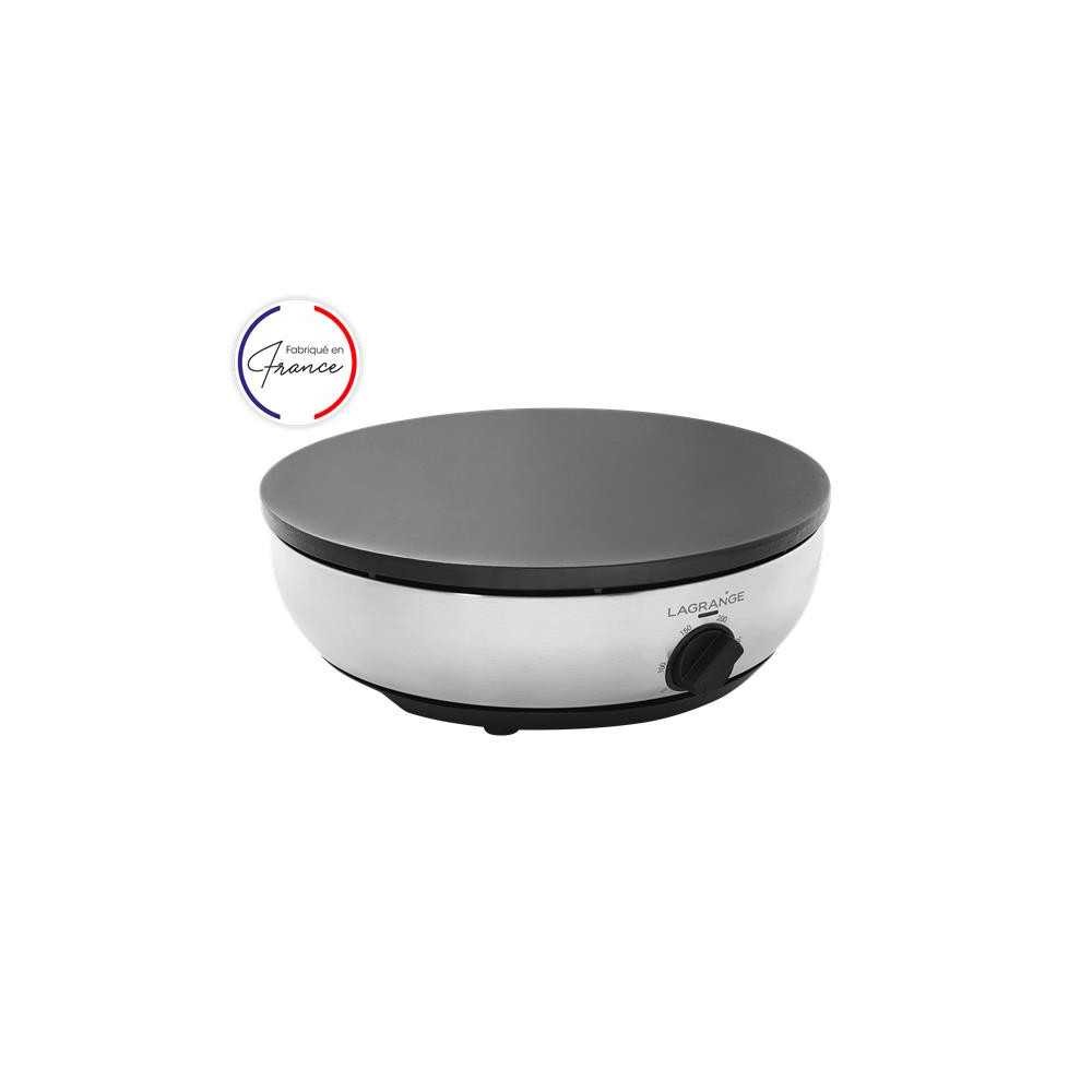 Crêpière LAGRANGE 209003 en acier brossé et plaque antiadhésive durable
