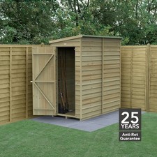 Forest 4Life 6x3 Pent Shed Single Door No Window Garden Storage Free Delivery