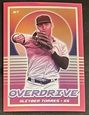 2021 Panini Chronicles Overdrive Pink Prizm /50 Gleyber Torres #6 Yankees