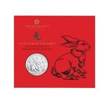 2023 Lunar Year of the Rabbit £5 Coin Royal Mint (BU/BUNC) in Sealed Pack