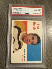 1960 Topps #62 Leo Boivin, PSA 8 #41515560, Boston Bruins