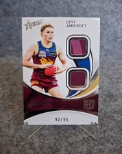 Levi Ashcroft 2025 Select AFL Seamless Solo Double Patch /95 RC #P10