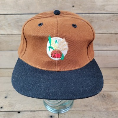 Vintage Farm Agriculture Snapback Hat OTTO Cap Brown Black Trucker USA