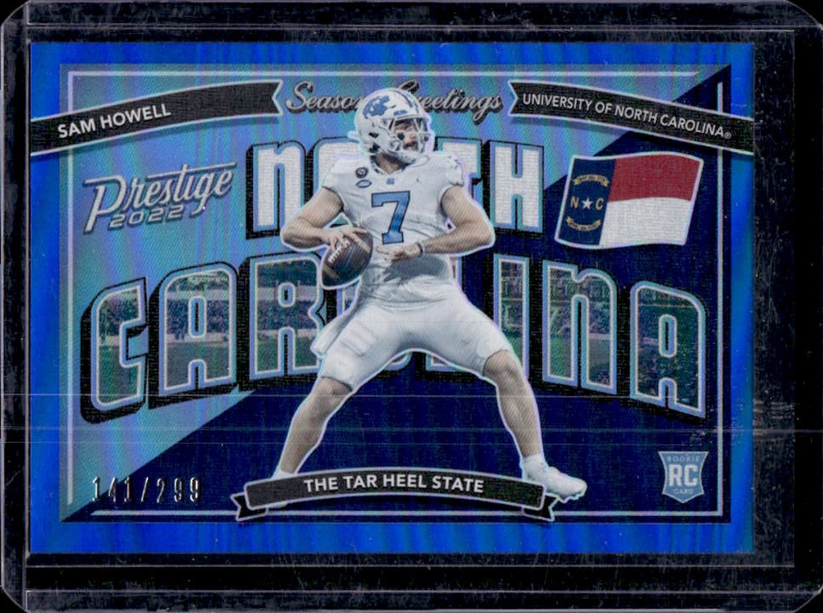Sam Howell Panini Prestige Seasons Greetings #SG5 Xtra Points Blue