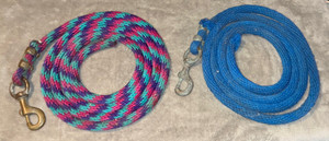 2 ROUND LEAD LINES 1 BLUE & 1 PURPLE/PINK/TEAL