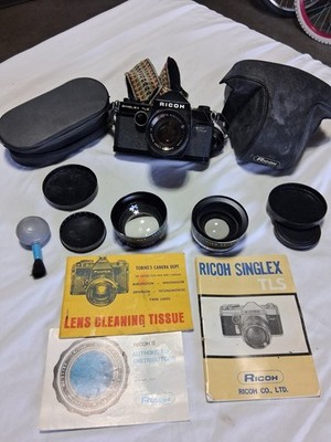 Ricoh Singlex TLS 35mm Camera with 55mm Lens Plus Two Additional Lenses