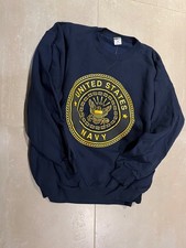 usn sweat shirt , navy blue ,official license ,2 side print,XXL made in usa
