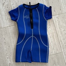 FINIS Cozy Swimmer Thermal Wetsuit Toddler Kid Size 3-4 Years Blue UPF 50 EUC