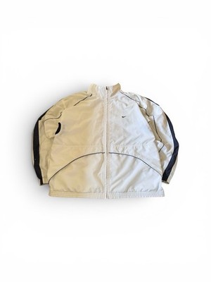Vintage Nike Y2K Track Jacket White Navy | Size L | Pasha Style