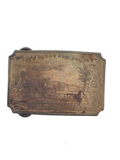 Vintage AJ Nash Tiffany Fantasy Wells Fargo Co Carson City NV Brass Belt Buckle