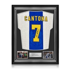Eric Cantona Signed Manchester United 1994-97 Third Shirt. Superior Frame
