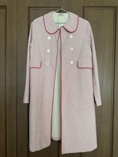 CHARLES ANASTASE Striped Trench Coat S Red Piping