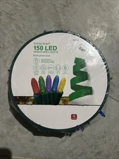 GE Energy Smart 150 Ct 49.6 ft Multicolor Mini LED Christmas String Lights NEW
