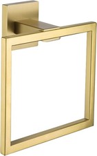 Hand Towel Rings for Bathroom Wall Mount Brushed Gold Square Hand Towel