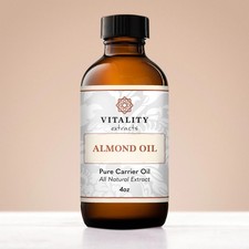 Vitality Extracts ALMOND Pure Carrier Oil - 4 oz - SEALED - No Dropper