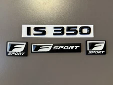 Gloss Black Emblem Badge Logo Rear F Sport kit Fits 2014 to 2025 Lexus IS350