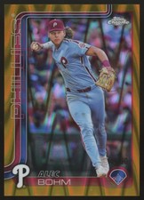 2025 Topps Chrome Alex Bohm Gold Raywave /50 #57