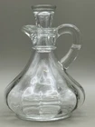 Vintage 1950's Anchor Hocking Clear Glass Oil/Vinegar Cruet Bottle w Stopper
