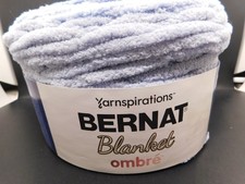 Yarnspirations Bernat Blanket Ombre yarn Navy Ombre 100% Polyester 10.5oz