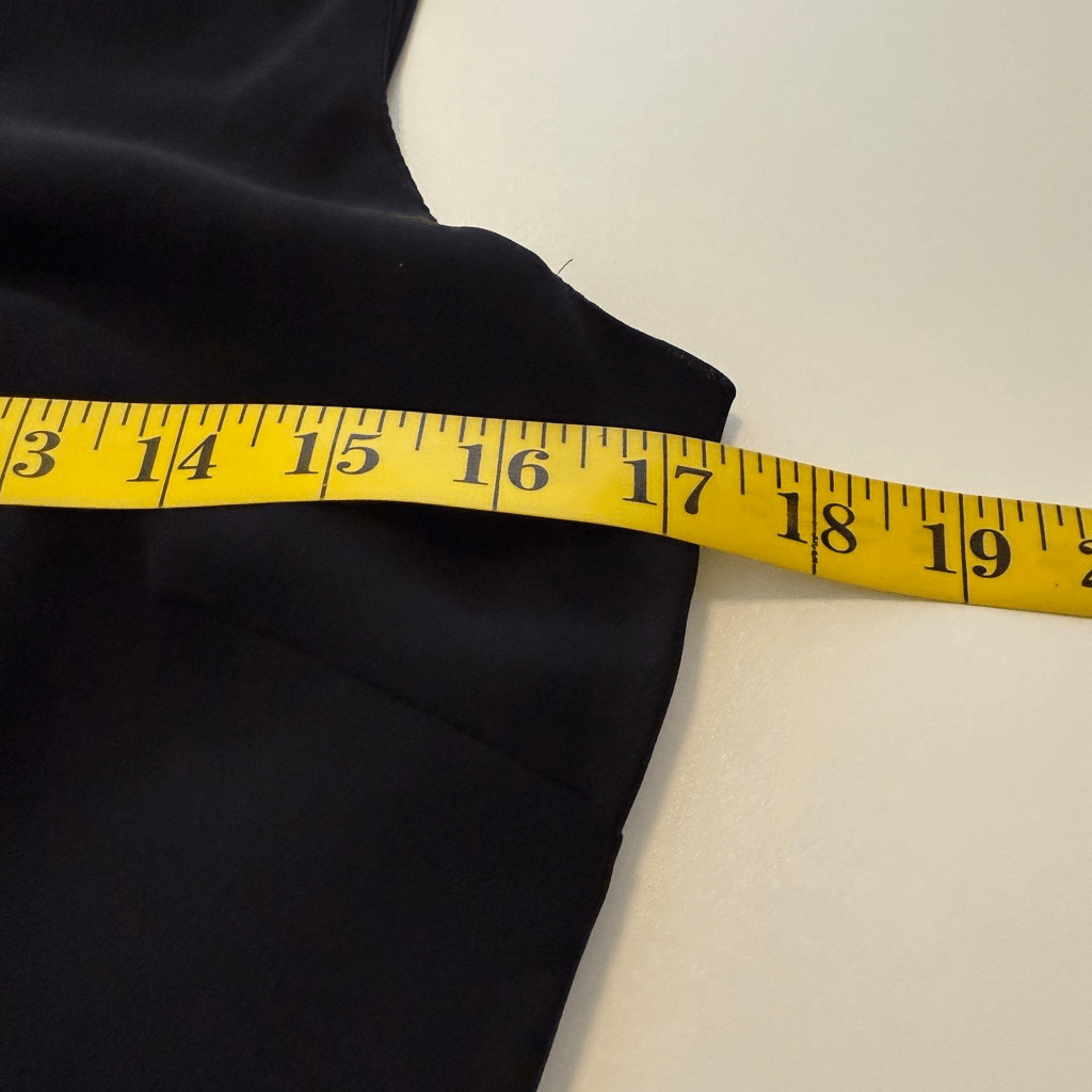 SL Fashions Blk Chiffon Y2K Embroidered Dropped Waist Handkerchief Hem Sz12